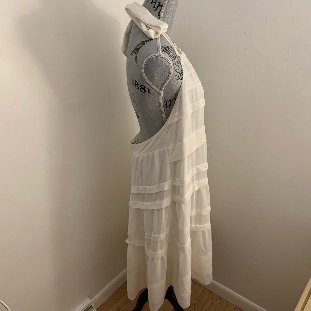 H&M Conscious Tiered Halter Dress sz 14 - Picture 3 of 6